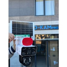 O-KAM-3915 4g 6mp Dual Lens Solar Ptz Camera Beyaz