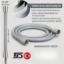 Dayanıklı Gri Silikon Duş Hortumu – Kırılma Karşıtı, Esnek, Sızdırmaz ve Uzun Ömürlü