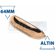 Adresline Tas Kulp 4'lü 64mm Altın