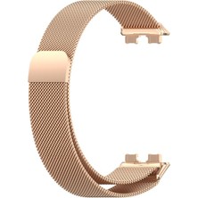 Huawei Band 8 / Band 9 / Band 10 Uyumlu Mıknatıslı Paslanmaz Metal Hasır Milano Kordon Kayış