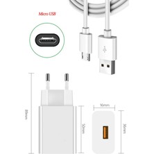 Android 12 Watt Micro Şarj Aleti Cihazı Lisanslı Data Veri Aktarım Hızlı Şarz Aleti Kablo ve Adaptör