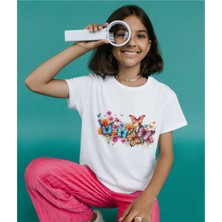 Alpşan Ticaret Kelebekler Baskılı Çocuk Yetişkin Tshirt