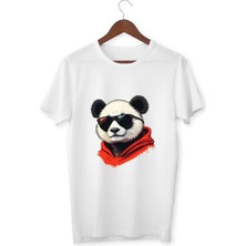 Alpşan Ticaret Panda Baskılı Çocuk Yetişkin Tişört Panda Çocuk Yetişkin T-Shirt