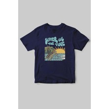 Yaz Zamanı Summer Time Caretta Caretta Deniz Kum Güneş Baskılı Regular Fit %100 Pamuk T-Shirt