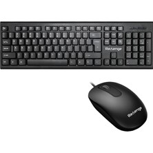 Mcreative Deskmate+ Siyah Türkçe Q Ev Ofis Kullanımına Uygun USB Kablolu Klavye ve Mouse Seti