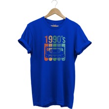 Vintage Retro 1990'S Baskılı Kaset %100 Pamuk Regular Fit Bisiklet Yaka T-Shirt