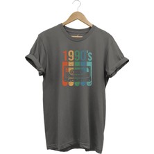 Vintage Retro 1990'S Baskılı Kaset %100 Pamuk Regular Fit Bisiklet Yaka T-Shirt