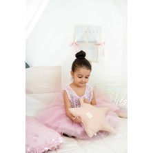 Kız Çocuk Parıltılı Ip Askılı Çıtçıtlı  Body, Kabarık Tütü Etek ve Pullu Tül Crop -3lü Set