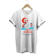 23 Nisan Çocuk Bayramı Baskılı %100 Pamuk Regular Fit Bisiklet Yaka Premium T-Shirt