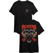 Müzik Grubu Pantera Göğüs ve Sırt Baskılı Mouth For War Regular Fit %100 Pamuk T-Shirt