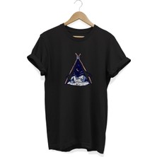 Kamp Çadırı Baskılı T-Shirt