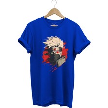 Unisex Streetwear Anime Manga Baskılı Şık Tasarımlı %100 Pamuk Bisiklet Yaka T-Shirt