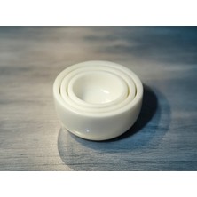 Almira 3'lü Lüks Mermer Kase Seti -12&10&8cm - Çerez Meyve Kasesi - Kuruyemiş Tabağı Seti - Gri Veya Beyaz Mermer Iç Içe Kaseler