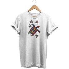 Kaplumbağa Baskılı T-Shirt