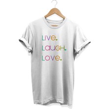 Live Baskılı T-Shirt