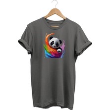 Widi Panda Renkli Baskılı T-Shirt
