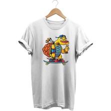 Charismatic Skater Turtle - Karizmatik Kaykaycı Kaplumbağa Baskılı Tshirt