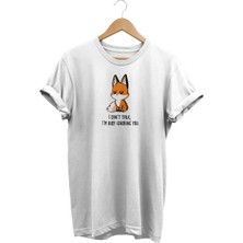 I Cant Talk Baskılı T-Shirt