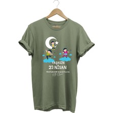 23 Nisan Çocuk Bayramı Baskılı %100 Pamuk Regular Fit Bisiklet Yaka Premium T-Shirt