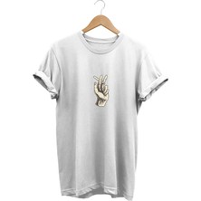El Desenli Baskılı T-Shirt