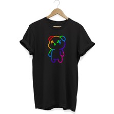 Neon Ayıcık Baskılı T-Shirt