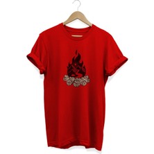 Ateş Baskılı T-Shirt