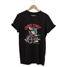 Shark Rider Baskılı T-Shirt