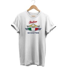 Italian Scooter Baskılı T-Shirt