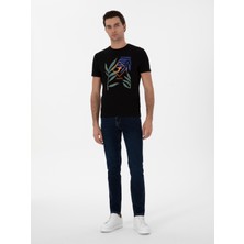 Cacharel Erkek Koyu Mavi Slim Fit Kaşmir Karışımlı Jean Pantolon 50306166-VR032