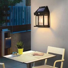 Güneş Enerjili Solar Bahçe Armatürü 12W IP65 Su Geçirmez Fotoselli Duvar Lambası