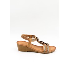 Guja Günlük Kadın Sandalet  GJ1454 cl Camel