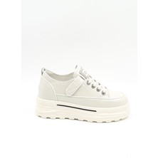 Guja Ithal Dolgu Taban Sneakers Kadın Spor Ayakkabı GJ363 Bej