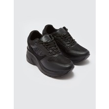 Flet - 319 | Kadın Yüksek Taban Spor Ayakkabı - Siyah - 39