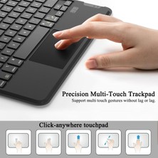 Galaxy Tab S10 Ultra 14.6 Inç SM-X920 ile Uyumlu Mag Touchpad Blutooth Işıklı Standlı Klavyeli Kılıf