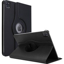 Mcreative Apple iPad Pro 11`` 2022 4. Nesil Için Kılıf (A2759-A2435-A2761-A2762) 360 Rotating Stand Deri Siyah [ipad Pro 11 2022 ile Uyumlu Kılıf - Siyah]