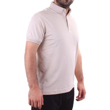 Twister 2305 Bej Günlük Kısa Kol Normal Kesim Pamuklu Polo Yaka Erkek Tişört
