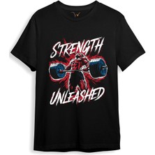 Gym Sporcu Fitness Halter Kaldırmak Ağırlık Dumbell Çalışmak Güç Regular Fit %100 Pamuk T-Shirt