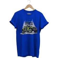 Offroad 4x4 Dağ Arabası Orman Tema Baskısı Regular Fit %100 Pamuk T-Shirt