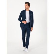 Cacharel Erkek Lacivert Slim Fit %100 Keten Pantolon 50306223-VR033