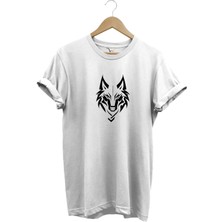 Bozkurt Türkçü Kurt Baskılı %100 Pamuk Regular Fit Bisiklet Yaka T-Shirt