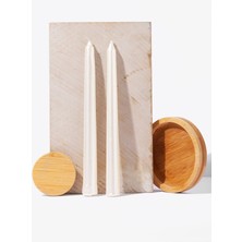 2 Li Sedef Inci Renkli Şamdan Mumu