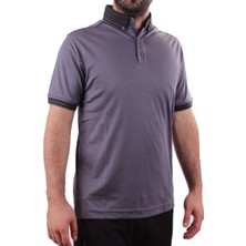 Twister 2305 Antrasit Günlük Kısa Kol Normal Kesim Pamuklu Polo Yaka Erkek Tişört