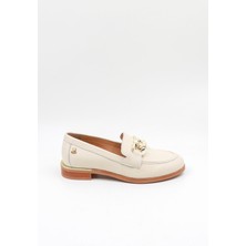 Venüs Kadın Hakiki Deri Günlük Topuklu Ayakkabı VN55212Y Bej