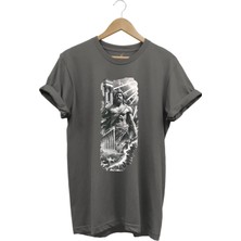 Yunan Mitolojisi Parthenon Zeus Baskılı Minimal Regular Fit %100 Pamuk T-Shirt