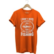Fishing Balıkçı Balık Baskılı %100 Pamuk Regular Fit T-Shirt
