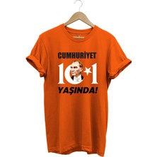 29 Ekim Cumhuriyet Bayramı Atatürk Ay Yıldız Baskılı Cumhuriyet 101 Yaşında Türkiye Tişört