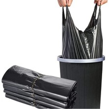 YSK Plastik 55X110 cm Siyah Kalın Atlet Poşet – Kulplu Hantal Boy Taşınma ve Taşıma Torbası