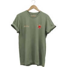 Türk Bozkurt Baskılı Bozkurt Sembolü Türkiye ve Türk Bayrağı Kurt Regular Fit %100 Pamuk T-Shirt