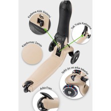 Wellgro Easy Go Oturaklı ve Işıklı Scooter, Kahve