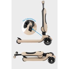 Wellgro Easy Go Oturaklı ve Işıklı Scooter, Kahve